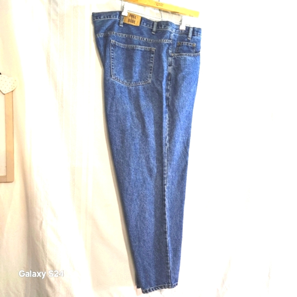 FULL BLUE MEN'S BIG AND TALL JEANS SIZE 52x30
